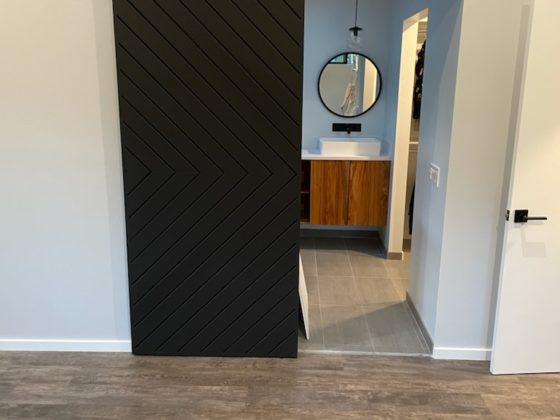 Completed and installed door