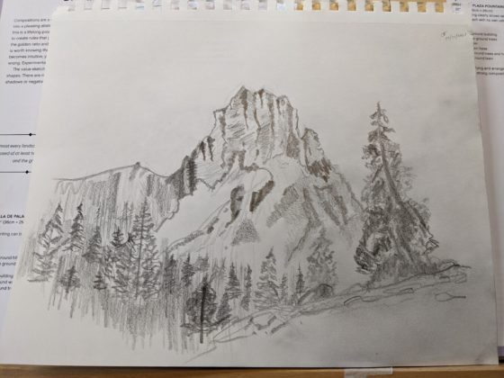 Quick mountain sketch